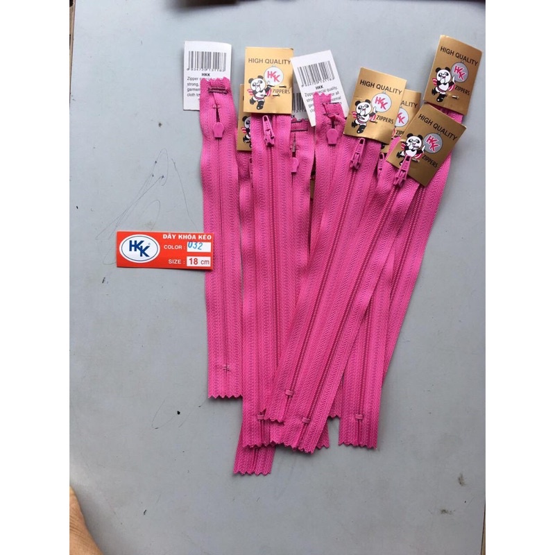 1 lố 12 Dây kéo khóa quần tây HKK dài 18CM sử dụng làm dây kéo khóa cho quần tây