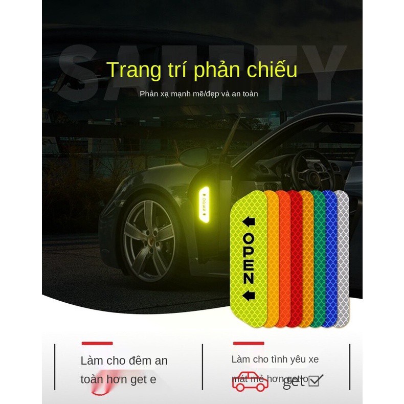 Nhãn dán phản quang cảnh báo chống va chạm trang trí cửa ô tô