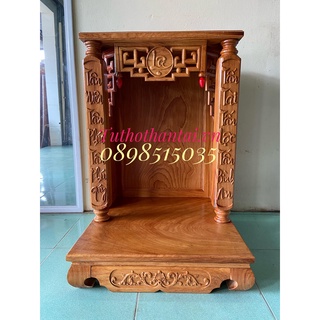 Bàn thờ thần tài ông địa cột vuông khắc chữ 60 x 60 x 88cm