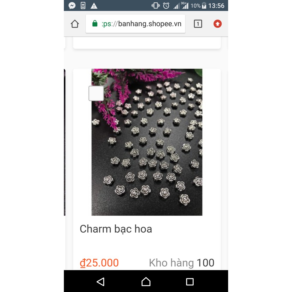 combo charm bạc ta 925