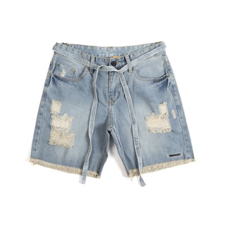 Quần short jean rách chất liệu denim phong cách unisex