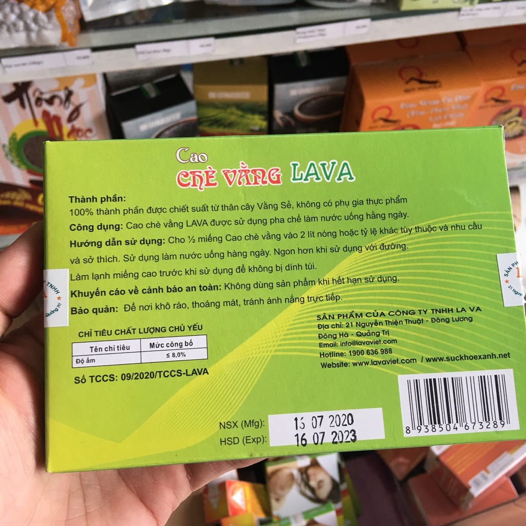 Cao chè vằng Lava lợi sữa giảm cân-Hộp 5 gói