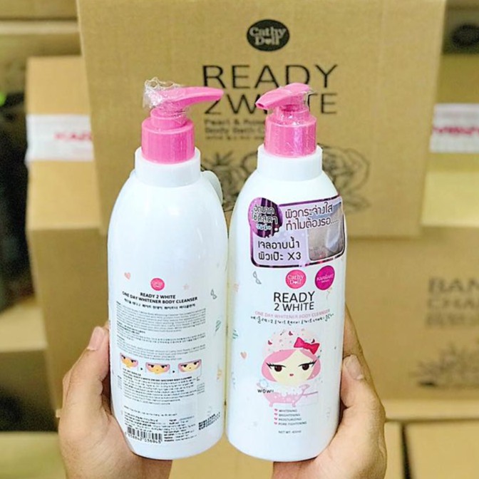Sữa Tắm Cathy Doll Ready 2 White Body One Day Whitener Cleanser 450ml