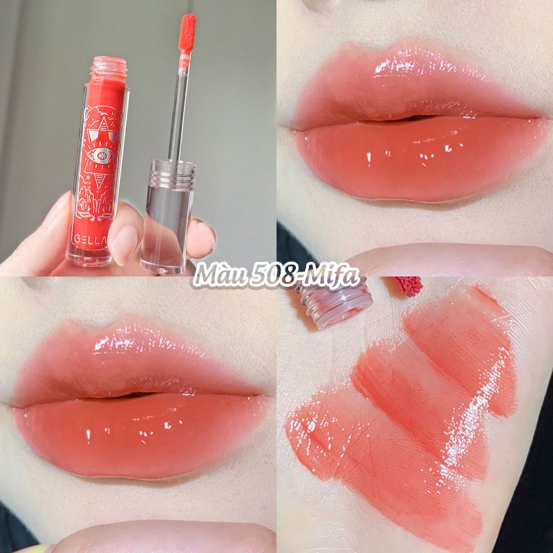 Son Môi Gella's Kem Bóng, Son Nội Địa Trung Dưỡng Ẩm, lâu Trôi Ânh Nhũ
