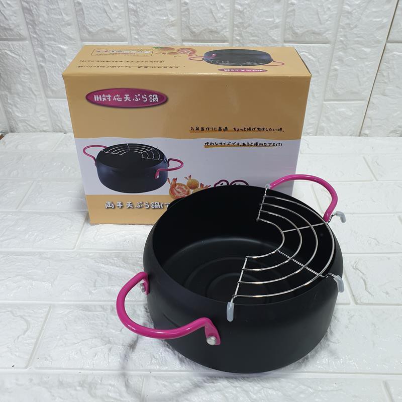 Nồi Chiên Lọc Dầu Đường Kính 18cm (Tặng Kèm Vỉ Gác Chảo)