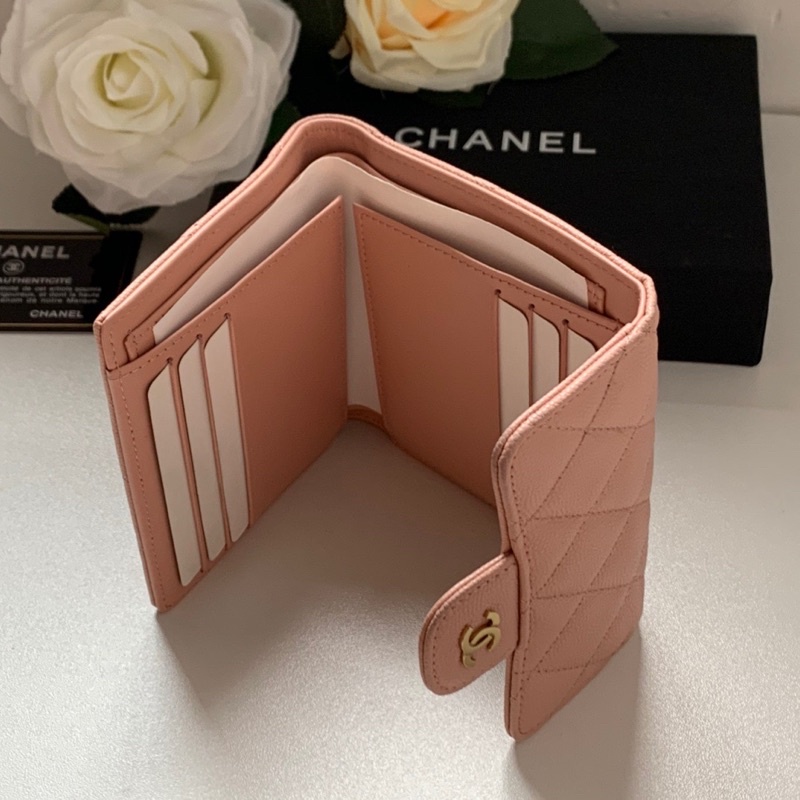 Ví gập nhỏ gọn cho nữ thương hiệu Gucci GC da thật cao cấp màu hồng pátel hàng vip 1-1