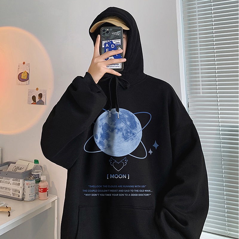 Áo Hoodie Blue Moon NOCTURNAL Nam Nữ Cặp Đôi Unisex Phong Cách Dạo Phố Sài Gòn Ulzzang Gen Z 2021 | BigBuy360 - bigbuy360.vn