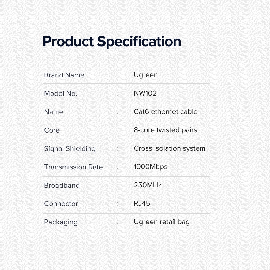 Mua Dây Mạng Lan Cat6 UGreen Tại TPHCM - UGreen NW102 Hỗ Trợ 1Gbps