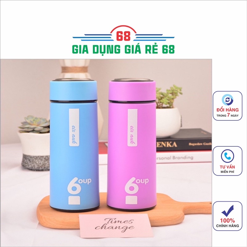 Bình nước thủy tinh 450ml có bọc nhựa chống nóng