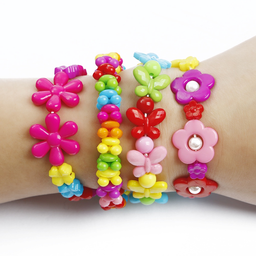 Set 30-1000 Hạt Nhựa Nhiều Màu Làm Trang Sức