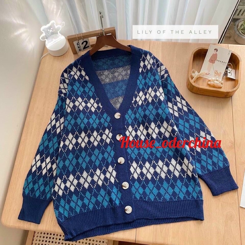 Áo cardigan Chất Len hoạ tiết . Hàng quảng châu  mềm From rộng Loại 1 caro sọc ulzzang /đen hồng xanh. | BigBuy360 - bigbuy360.vn