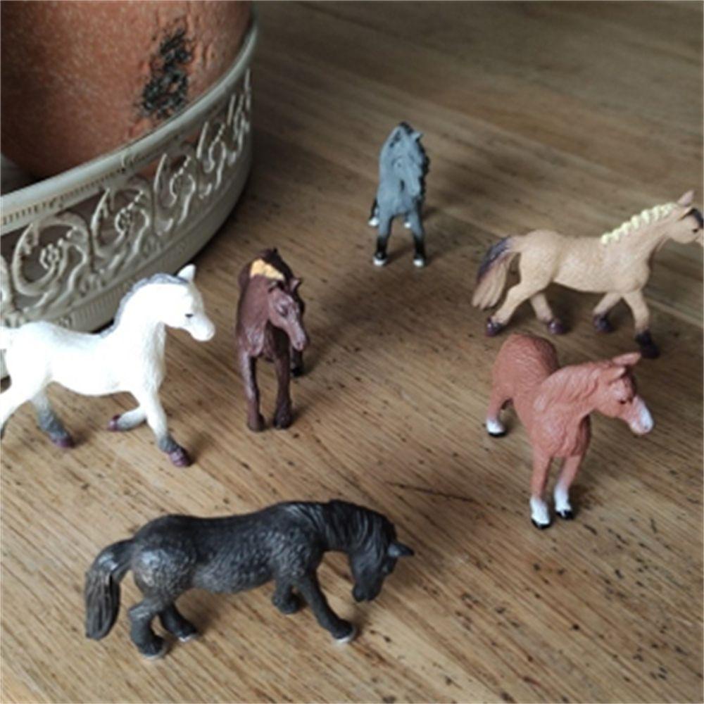 Set 6 Mô Hình Đồ Chơi Ngựa Hoang Dã Giáo Dục Sớm Cho Bé