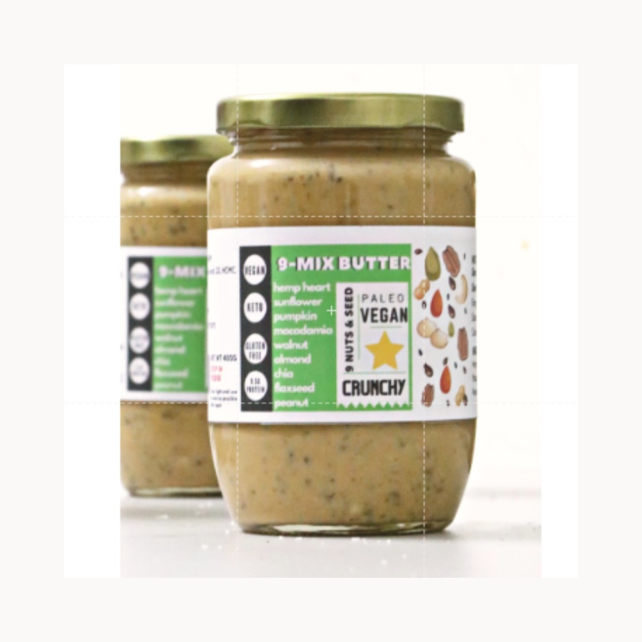 Bơ Đậu Phộng Eat Clean Mix 9 Loại Hạt Khác Nhau, Không Đường, Giảm Cân, Keto, Tăng Cường - 9 Mix Butter Crunchy Vegan