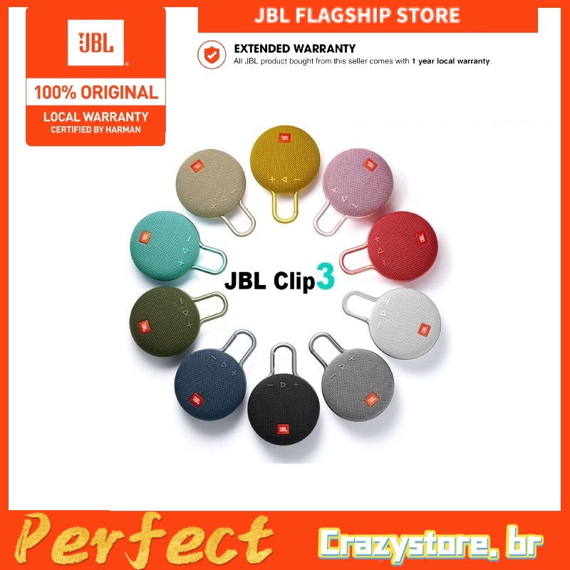 Loa Jbl Clip 3/4 không dây kết nối bluetooth 5.1 hiệu ứng âm trầm sâu phù hợp cho các hoạt động ngoài trời