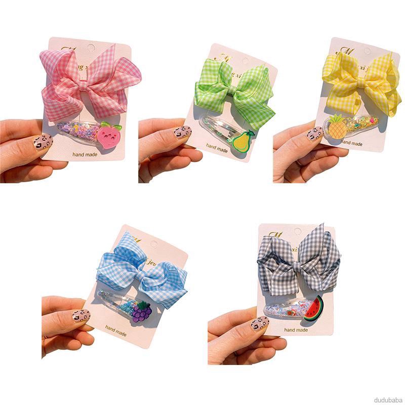 Kẹp Tóc Hình Trái Cây Đính Kim Tuyến Lấp Lánh