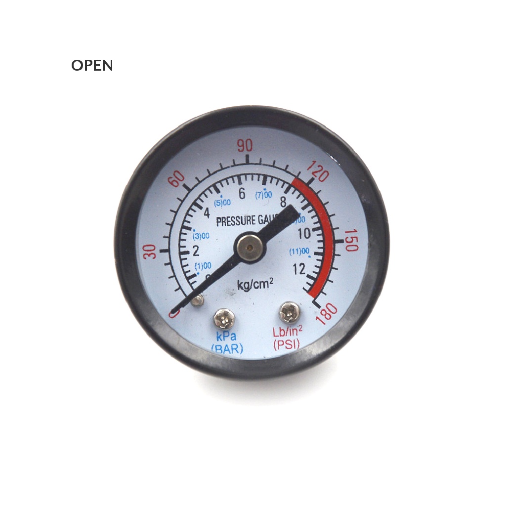 op 10mm Thread Gas Air Pump Pressure Gauge Compressor Manometer 0-12BAR 0-180PSI my