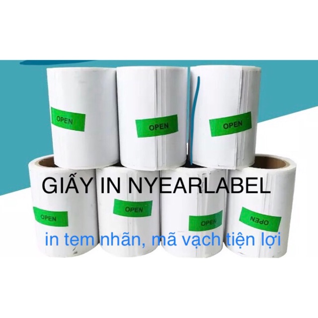 ivn063 giấy in nyear label 20 cuộn tem nhãn mã vạch tiện lợi