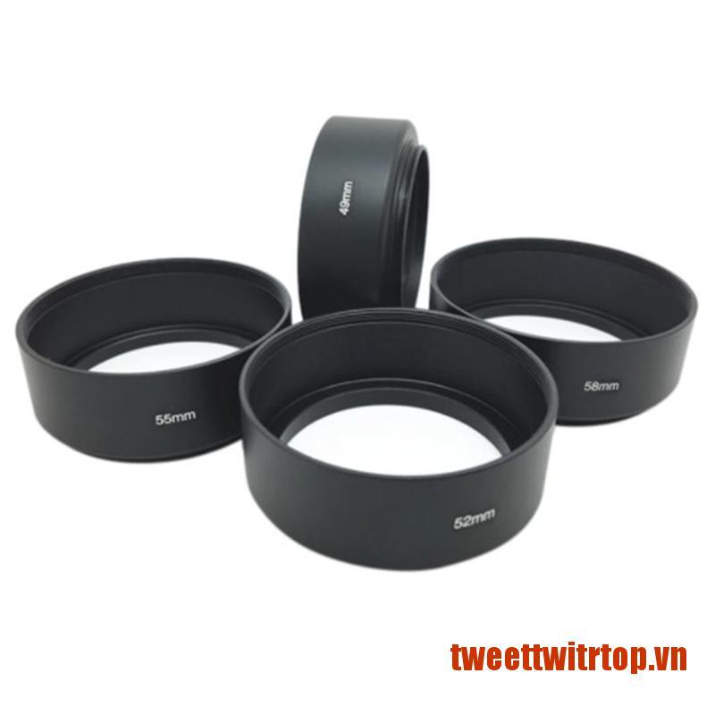 TRTOP 1pc long Metal LENS HOOD for Canon Nikon Sony for Olympus Pentax camera len