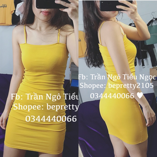 Đầm body 2 dây trơn borip | BigBuy360 - bigbuy360.vn