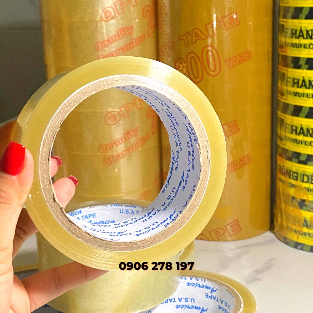 Băng Keo Dán Trong, Đục 1kg 100 Yard 1 Cây 6 Cuộn Nặng  Đóng hàng