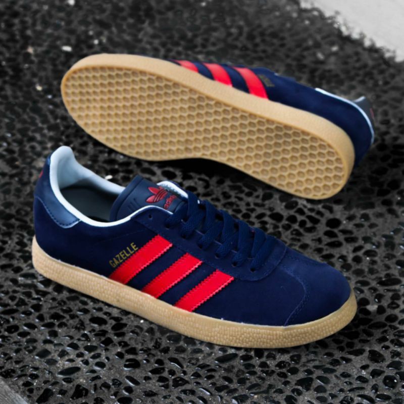 Giày Thể Thao Adidas Gazelle Mi Màu Xanh Navy Đỏ Phong Cách Năng Động