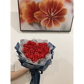Bó Hoa Hồng Tròn, Hoa Hình Tròn Tặng Sinh Nhật, Bouquet Of Flowers, Tặng Tốt Nghiệp (Hoa Sáp)