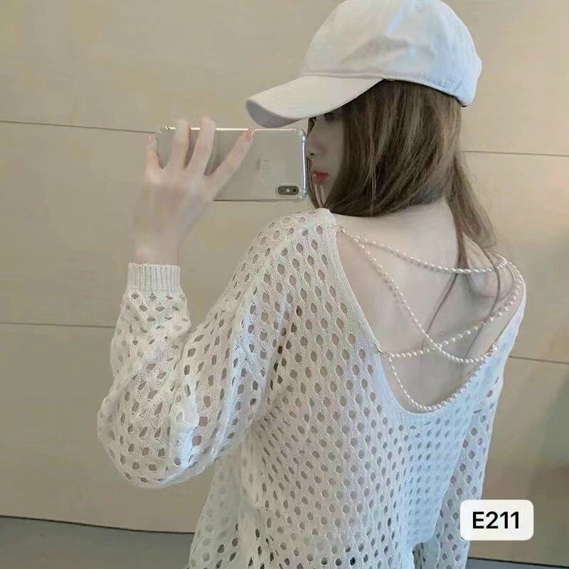 Áo Len dây ngọc trai đan lưng ( CÓ SỈ SLL )