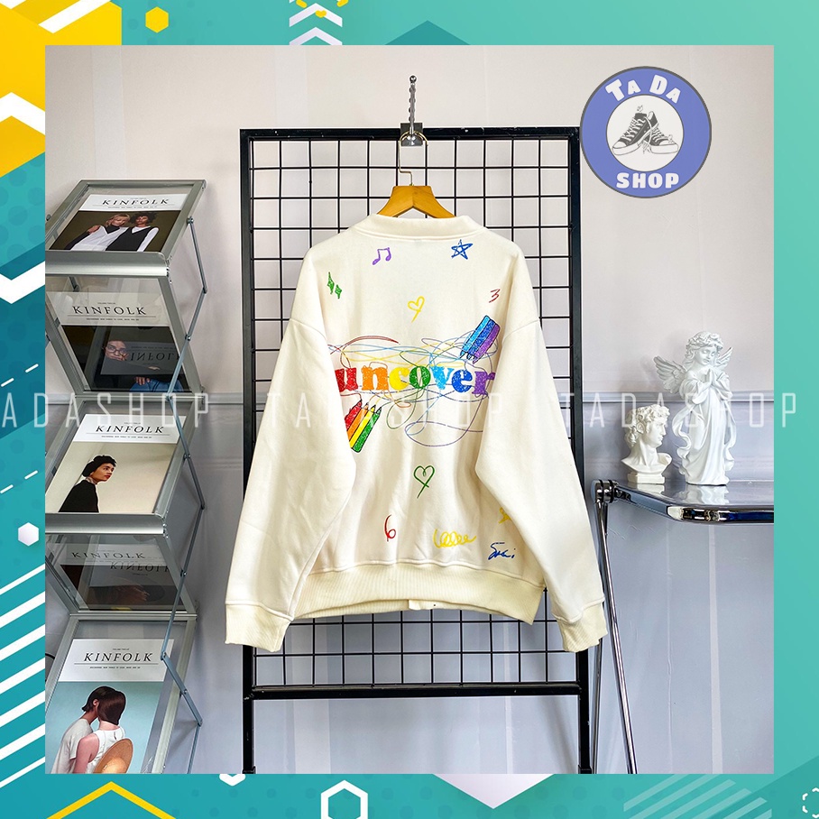 Áo khoác cardigan oversize Nam Nữ UNCOVER ảnh thật