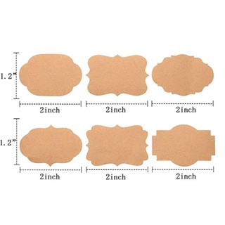 Set 20 nhãn dán chai lọ bằng giấy Kraft