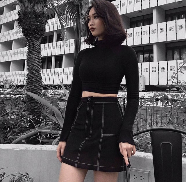 Áo thun cổ lọ basic A25