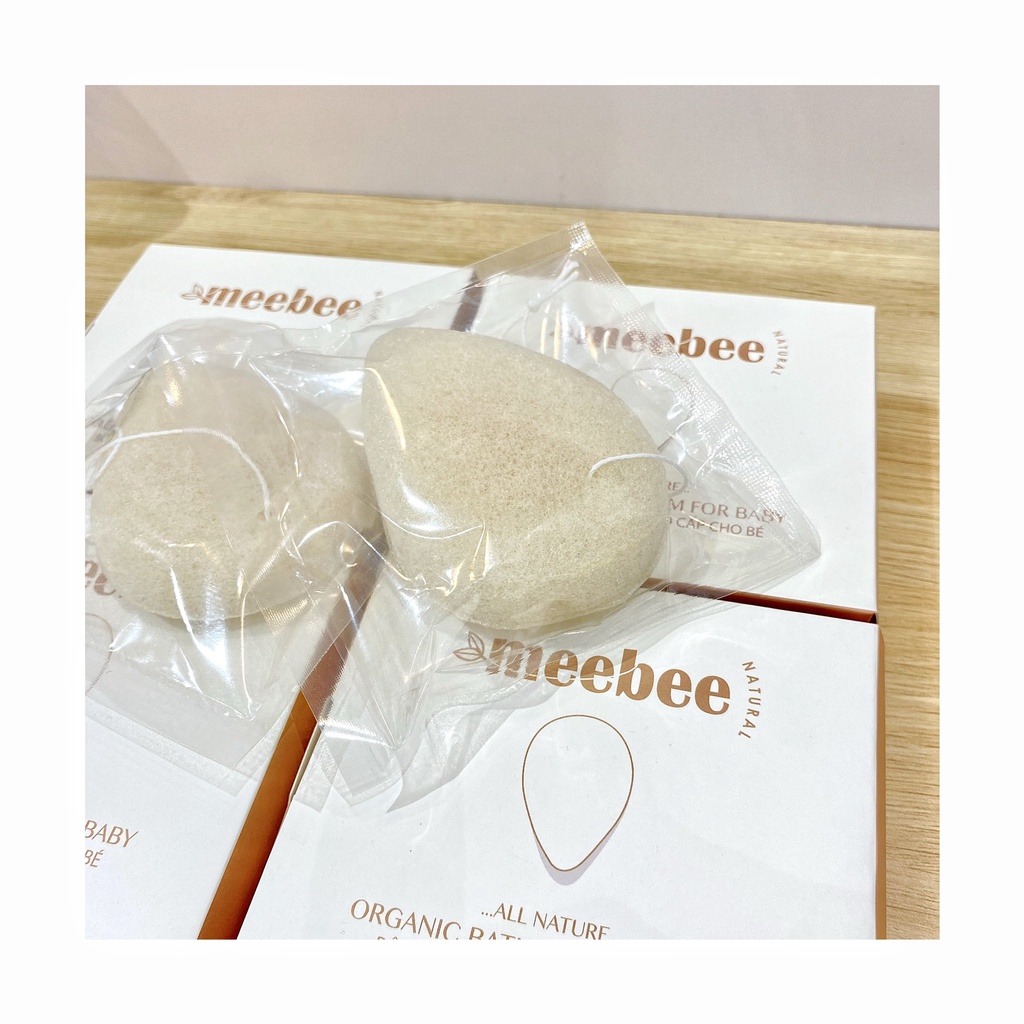 Bông tắm cao cấp hữu cơ Organic cho bé sơ sinh Meebee