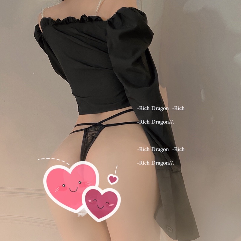 Quần Lót Ren Lọt Khe Sexy 6 Dây Hông Phối Khoen Chíp Nữ Cao Cấp Gợi Cảm Quyến Rũ Mainia Shop