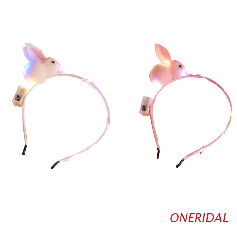 Cài Tóc Hình Tai Thỏ Có Đèn Phát Sáng Dễ Thương