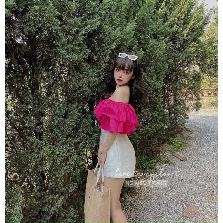 Áo bẹt vai bèo suông sơ vin rất dễ thương full màu đẹp