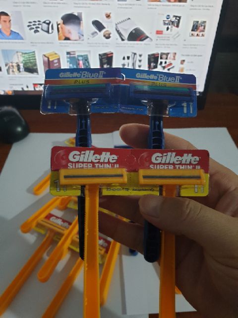 COMBO BỘ 6 DAO CAO RÂU GILLETTE ( CÁN VÀNG)