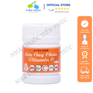 Viên kẹo ngậm sữa ong chúa vitamin C Mekophar (Lọ 30 viên) [Mekopha, kẹo c sữa ong chúa]