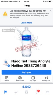 Combo 3 chai nước Anolyte 1,5L