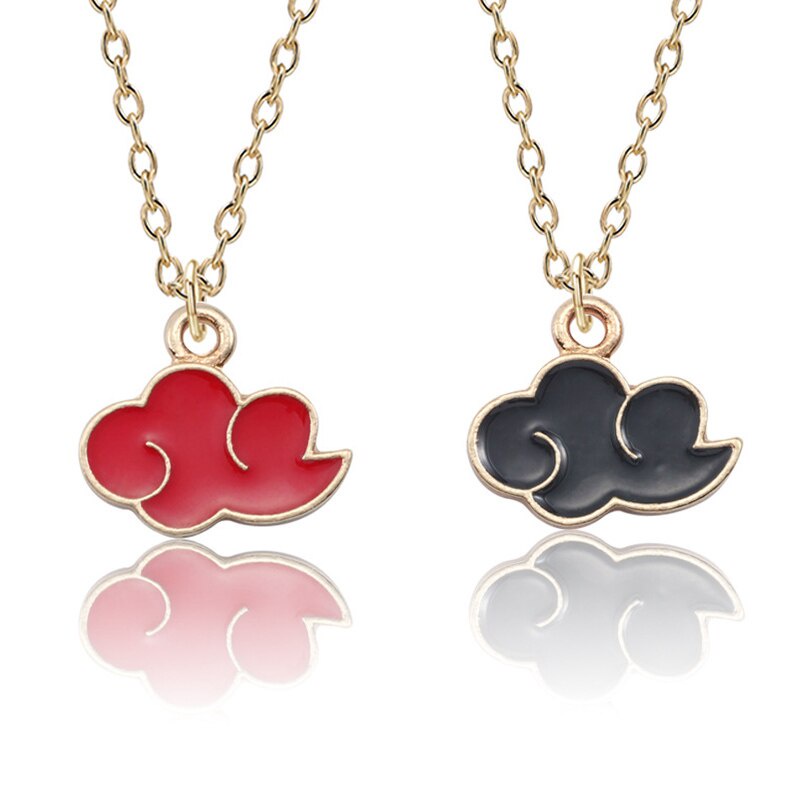 Creative and Simple Colorful Cloud Pendant Necklace, Fashionable Cartoon Golden Clavicle Chain Jewelry