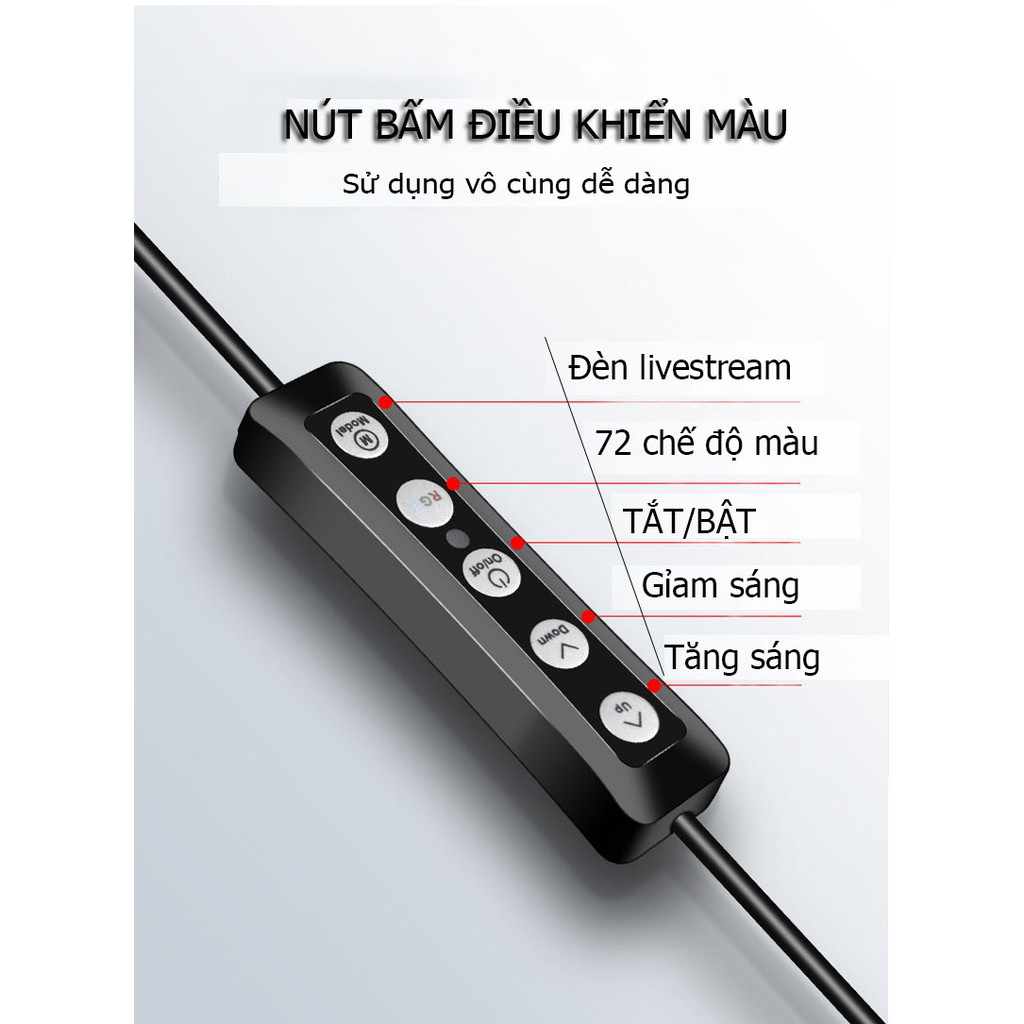 Đèn led 7 màu quay TIKTOK, LIVETSREAM 16CM,20CM,26CM,33CM mới nhất thị trường ĐÈN LED TIKTOK.- 72 màu sắc | BigBuy360 - bigbuy360.vn