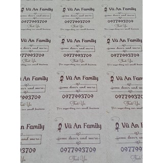 Decal Da bò, khổ A3, 50 tờ