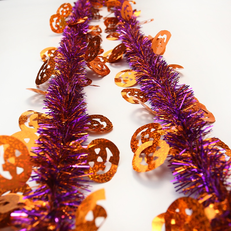 Dây Treo Trang Trí halloween Màu Sắc Cam / Tím 2M