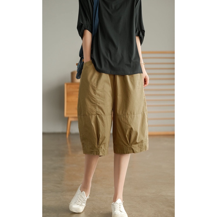 Quần Lửng Dáng Rộng Thời Trang Mùa Hè Mới 2022 Cho Nữ Size M-2xl