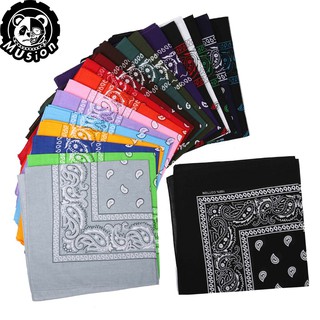 Khăn vuông bandana quàng cổ cotton cho nam và nữ, khăn turban hiphop kích thước 55x55cm
