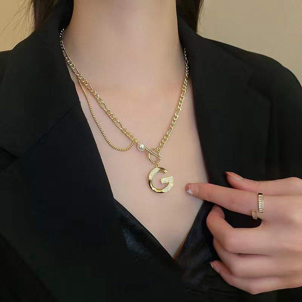 Vòng cổ Mặt Chữ G Sang Trọng Cho Nam|Vòng cổ Mặt Đá Quyến Rũ Cho Nữ