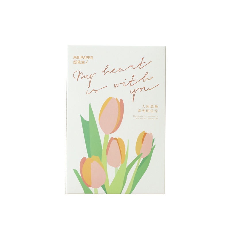 Set 30 Postcard Cute Creative Flowers Dán Tường Trang Trí Phòng/ Bàn Học