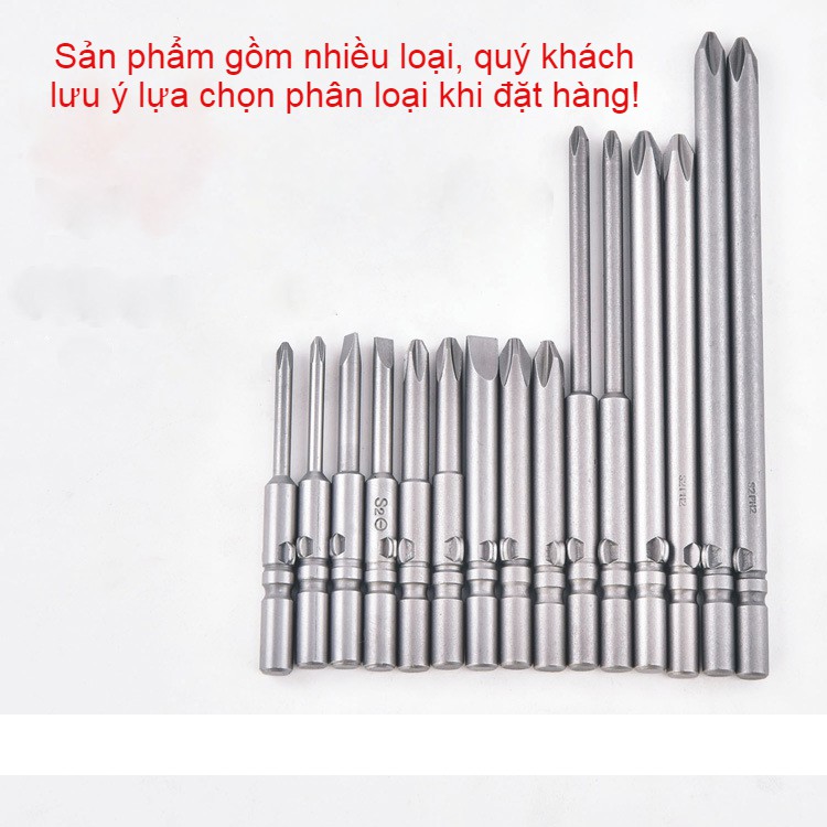 Mũi vặn vít, đầu vặn vít 4 cạnh hình chữ thập size cực đại dài đến 30cm