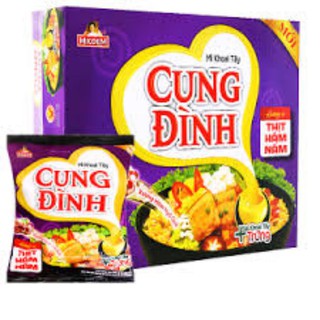 thùng 30 gói mì cung đình thịt hầm nấm gói 79g