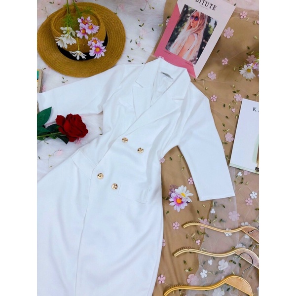 Váy blazer thắt eo thiết kế quảng châu-Hàng cao cấp loại 1-đầm blazer thanh lịch,váy vest công sở nữ-Min house