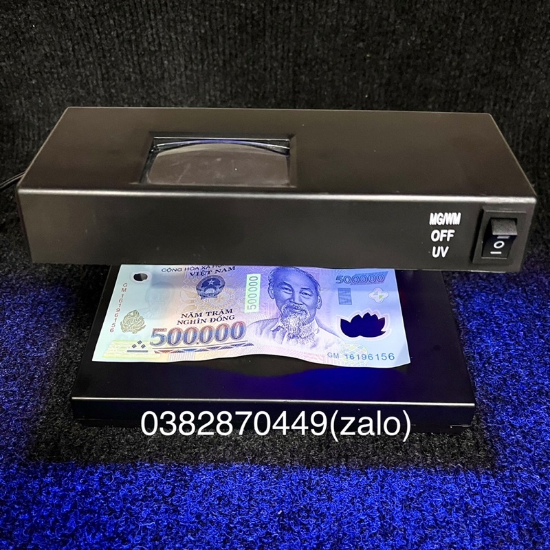 Đèn Soi Tiền UV Để Bàn - Cắm Điện 220v - 2 Bóng 15w Siêu Sáng