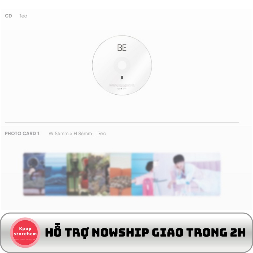 Album BE ESSENTIAL EDITION BTS KPOPSTOREHCM nguyên seal chính hãng Hàn Quốc